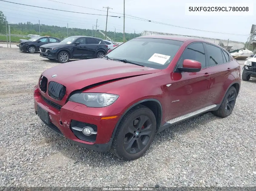2012 BMW X6 xDrive35I VIN: 5UXFG2C59CL780008 Lot: 42300950