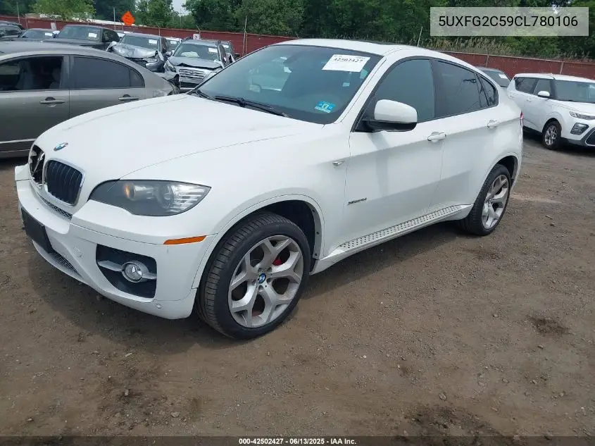 2012 BMW X6 xDrive35I VIN: 5UXFG2C59CL780106 Lot: 42502427