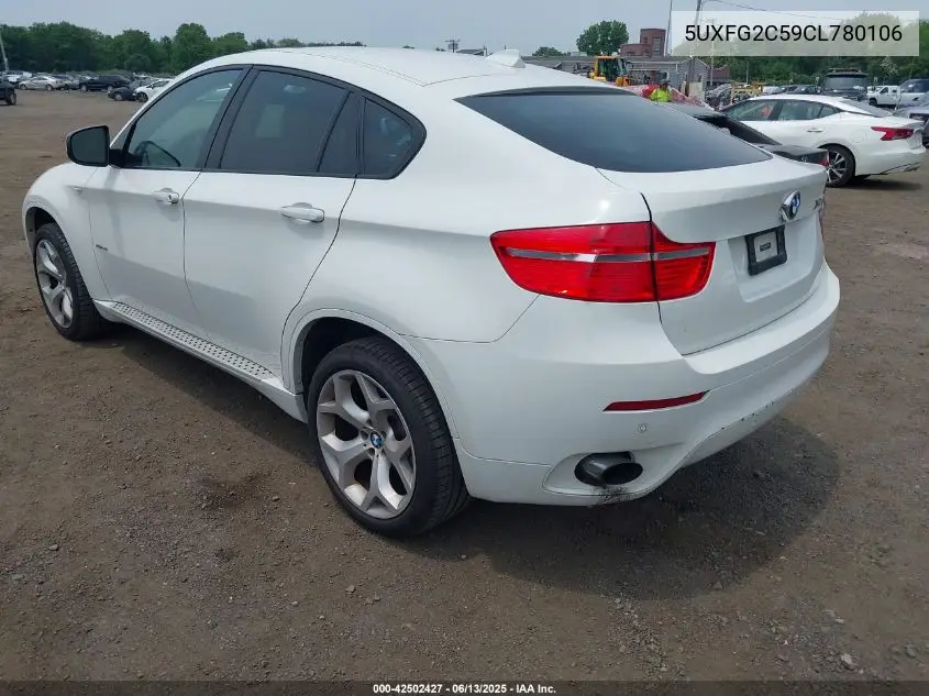 2012 BMW X6 xDrive35I VIN: 5UXFG2C59CL780106 Lot: 42502427