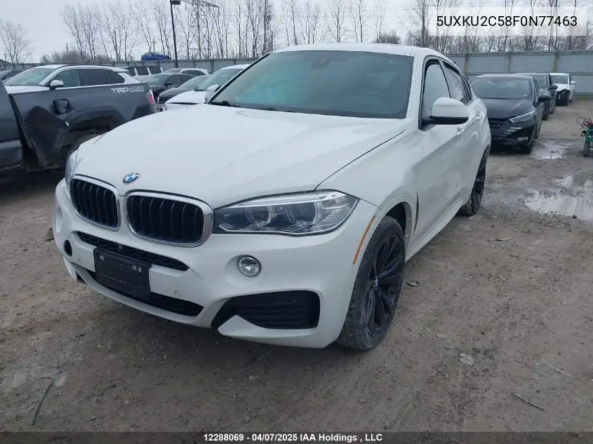 2015 BMW X6 xDrive35I VIN: 5UXKU2C58F0N77463 Lot: 12288069