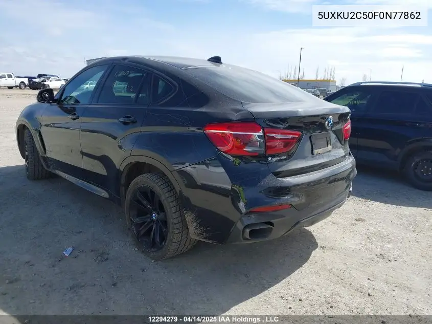 2015 BMW X6 xDrive35I VIN: 5UXKU2C50F0N77862 Lot: 12294279