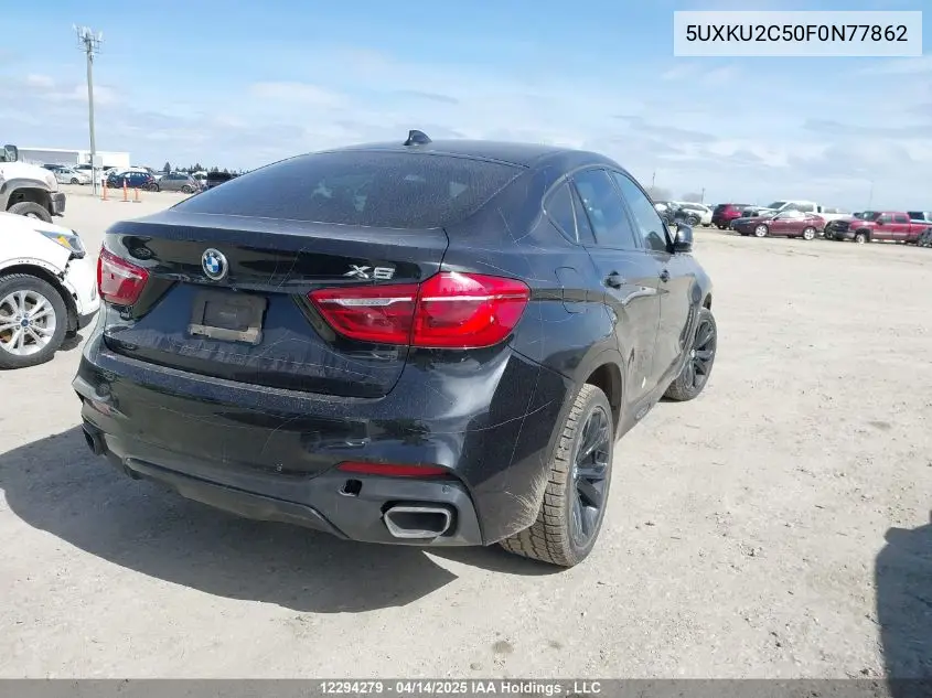 2015 BMW X6 xDrive35I VIN: 5UXKU2C50F0N77862 Lot: 12294279