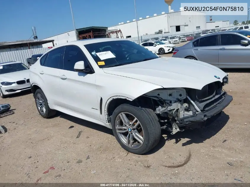 2015 BMW X6 xDrive35I VIN: 5UXKU2C54F0N75810 Lot: 41774106