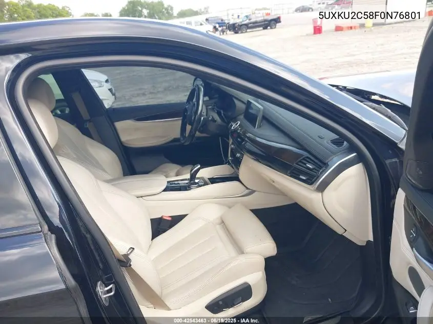 2015 BMW X6 xDrive35I VIN: 5UXKU2C58F0N76801 Lot: 42543463