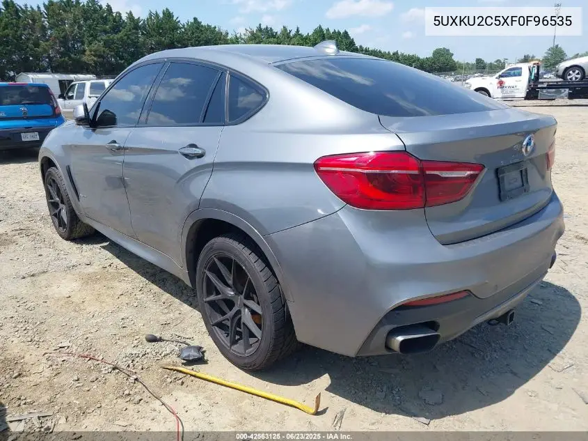 2015 BMW X6 xDrive35I VIN: 5UXKU2C5XF0F96535 Lot: 42563125