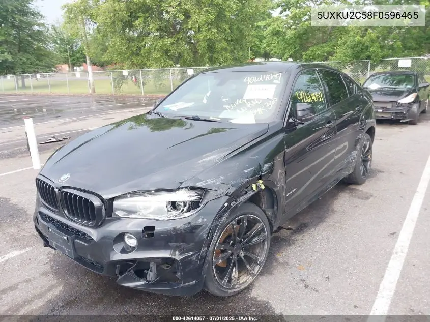2015 BMW X6 xDrive35I VIN: 5UXKU2C58F0596465 Lot: 42614057