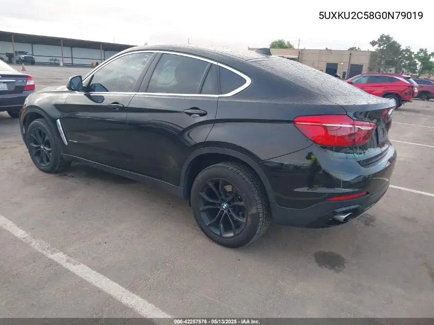 2016 BMW X6 xDrive35I VIN: 5UXKU2C58G0N79019 Lot: 42257576