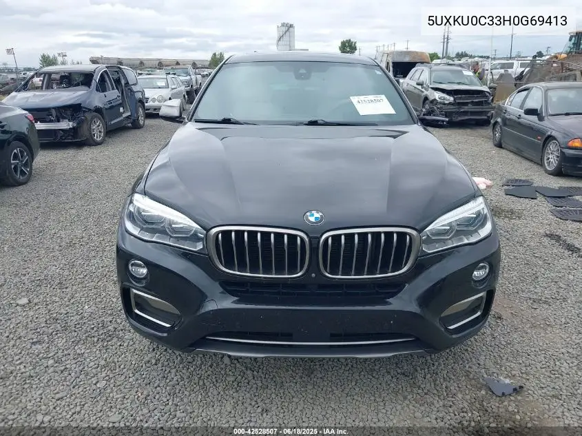 2017 BMW X6 Sdrive35I VIN: 5UXKU0C33H0G69413 Lot: 42528507