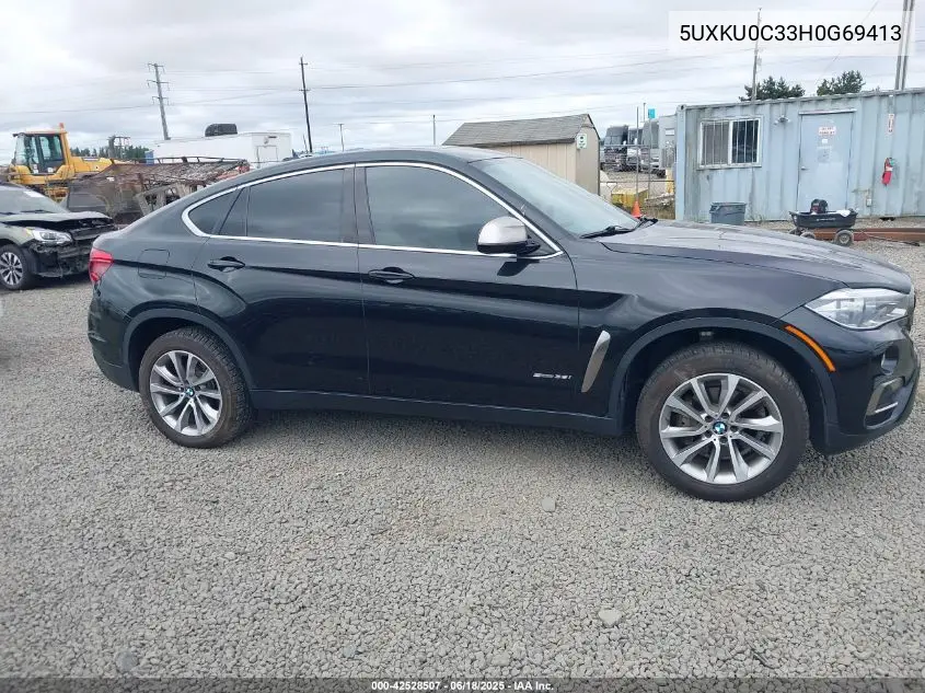 2017 BMW X6 Sdrive35I VIN: 5UXKU0C33H0G69413 Lot: 42528507