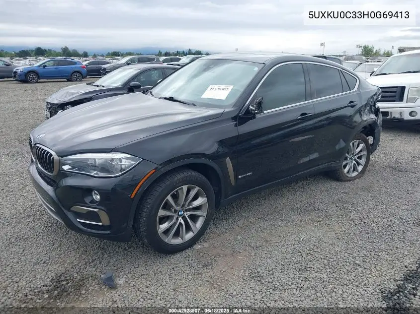 2017 BMW X6 Sdrive35I VIN: 5UXKU0C33H0G69413 Lot: 42528507