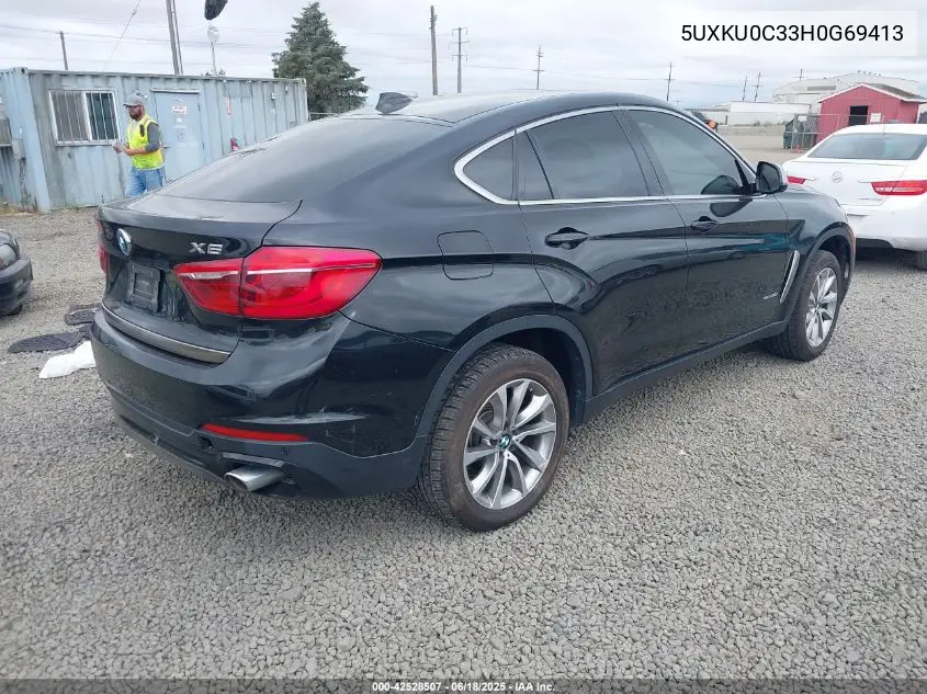 2017 BMW X6 Sdrive35I VIN: 5UXKU0C33H0G69413 Lot: 42528507
