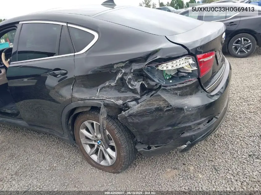 2017 BMW X6 Sdrive35I VIN: 5UXKU0C33H0G69413 Lot: 42528507