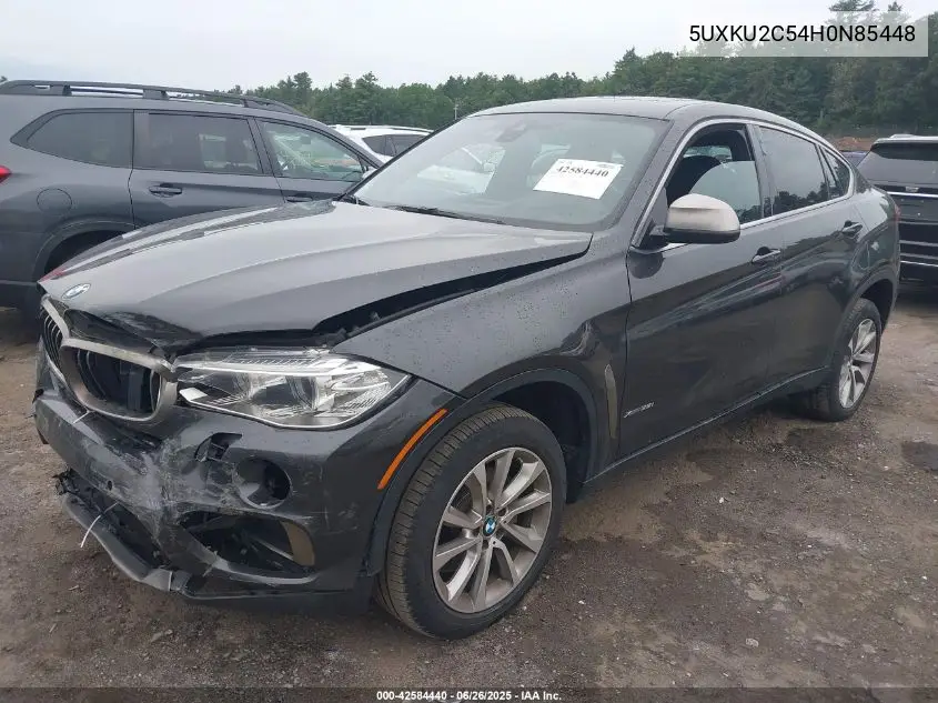 2017 BMW X6 xDrive35I VIN: 5UXKU2C54H0N85448 Lot: 42584440