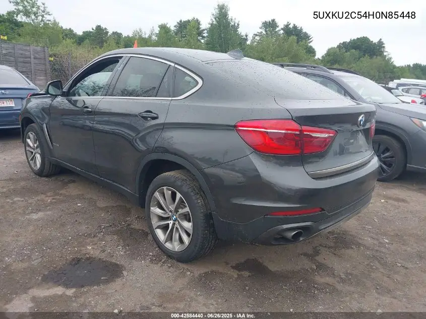 2017 BMW X6 xDrive35I VIN: 5UXKU2C54H0N85448 Lot: 42584440