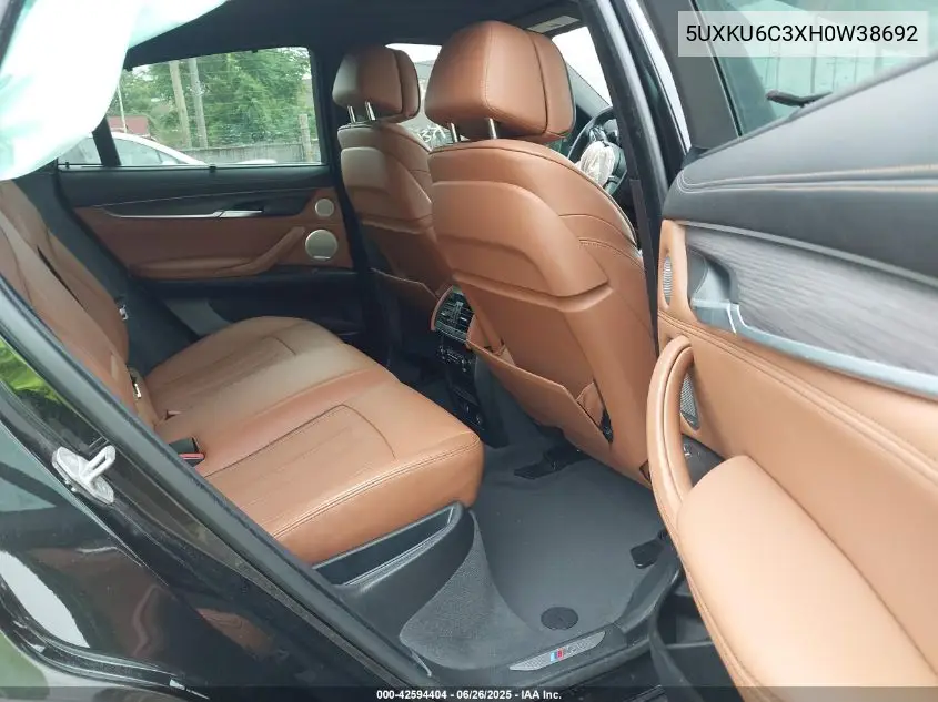 2017 BMW X6 xDrive50I VIN: 5UXKU6C3XH0W38692 Lot: 42594404
