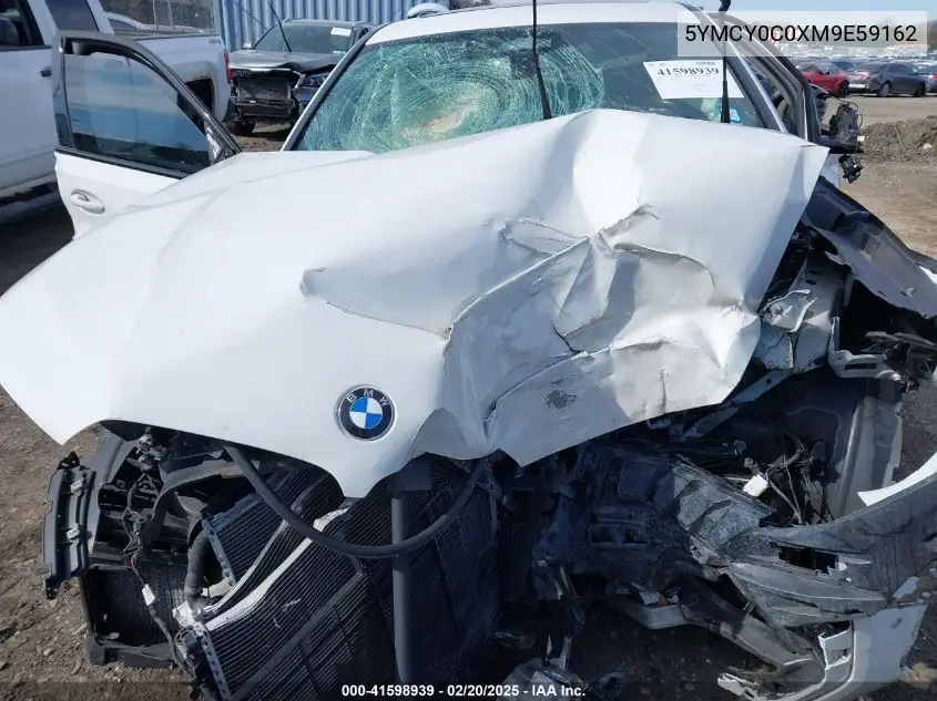 2021 BMW X6 M VIN: 5YMCY0C0XM9E59162 Lot: 41598939