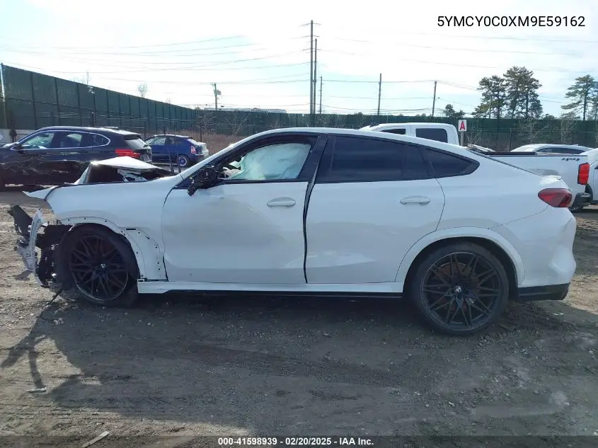 2021 BMW X6 M VIN: 5YMCY0C0XM9E59162 Lot: 41598939