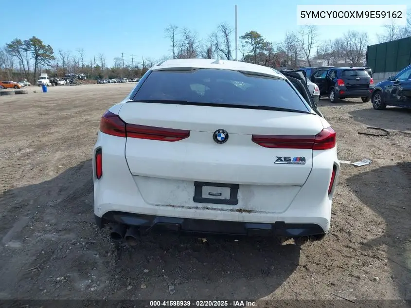 2021 BMW X6 M VIN: 5YMCY0C0XM9E59162 Lot: 41598939