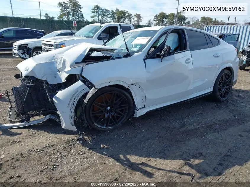 2021 BMW X6 M VIN: 5YMCY0C0XM9E59162 Lot: 41598939