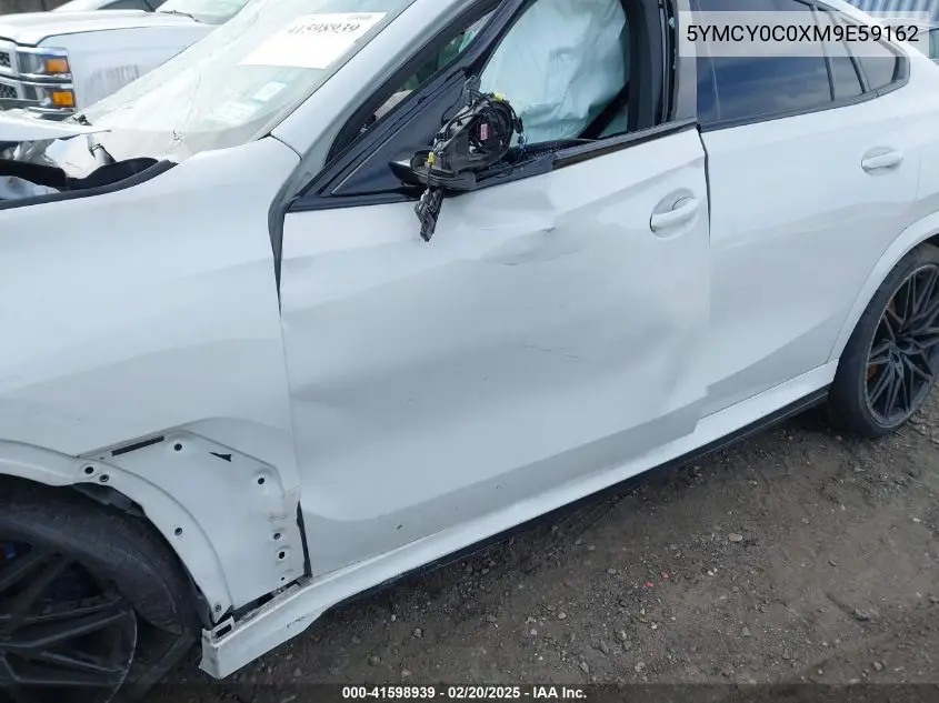 2021 BMW X6 M VIN: 5YMCY0C0XM9E59162 Lot: 41598939