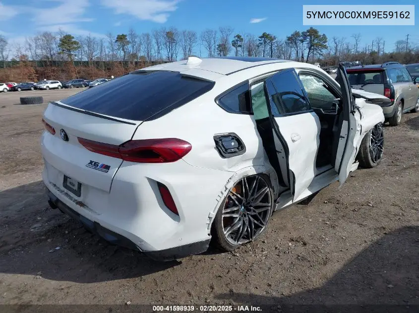 2021 BMW X6 M VIN: 5YMCY0C0XM9E59162 Lot: 41598939