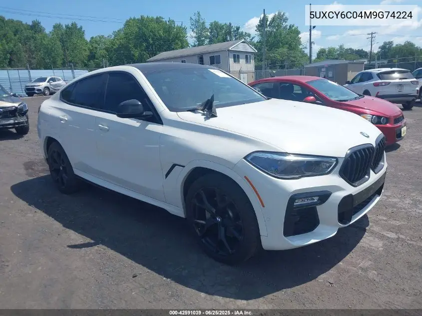2021 BMW X6 xDrive40I VIN: 5UXCY6C04M9G74224 Lot: 42591039