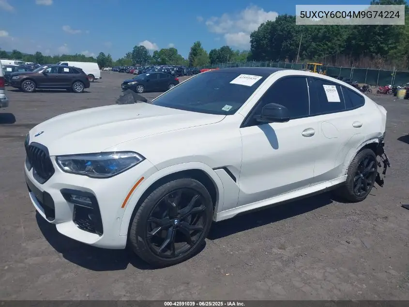 2021 BMW X6 xDrive40I VIN: 5UXCY6C04M9G74224 Lot: 42591039
