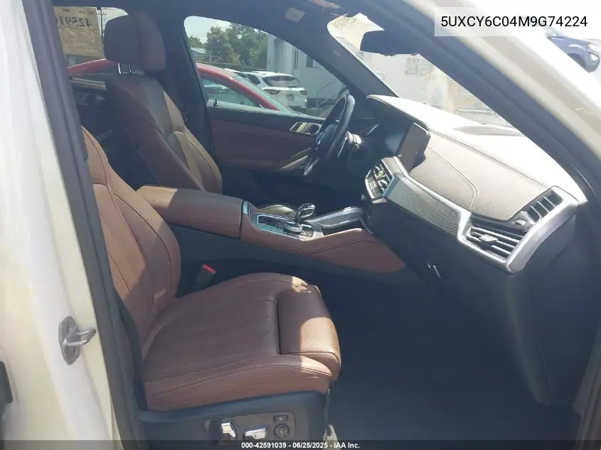 2021 BMW X6 xDrive40I VIN: 5UXCY6C04M9G74224 Lot: 42591039