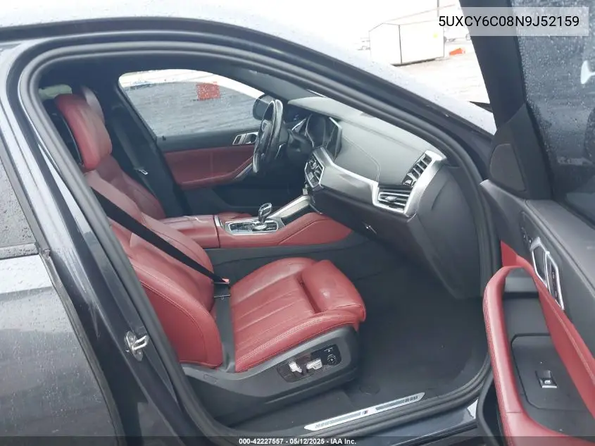 2022 BMW X6 xDrive40I VIN: 5UXCY6C08N9J52159 Lot: 42227557