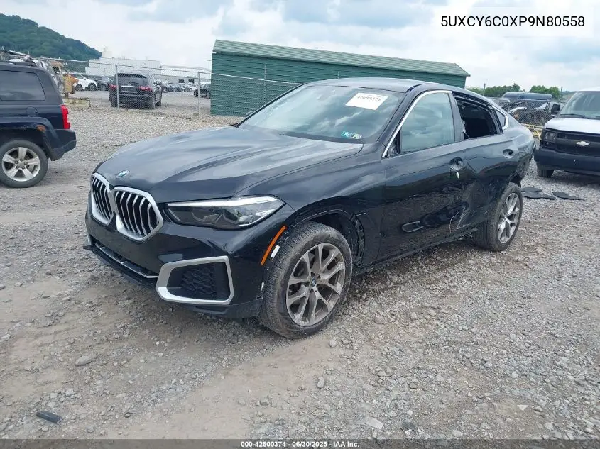 2023 BMW X6 xDrive40I VIN: 5UXCY6C0XP9N80558 Lot: 42600374