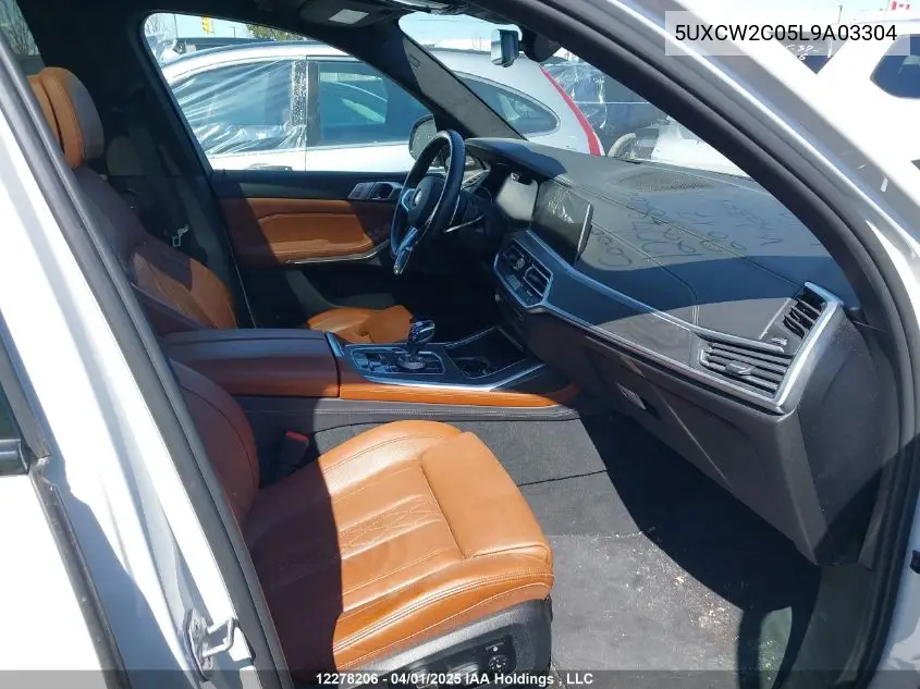 2020 BMW X7 xDrive40I VIN: 5UXCW2C05L9A03304 Lot: 12278206