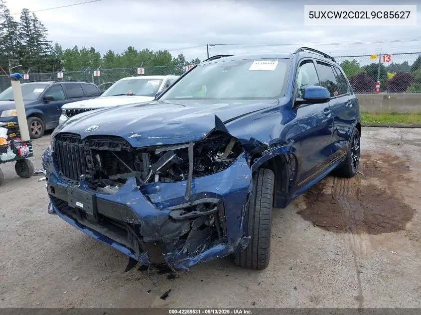 2020 BMW X7 xDrive40I VIN: 5UXCW2C02L9C85627 Lot: 42259531