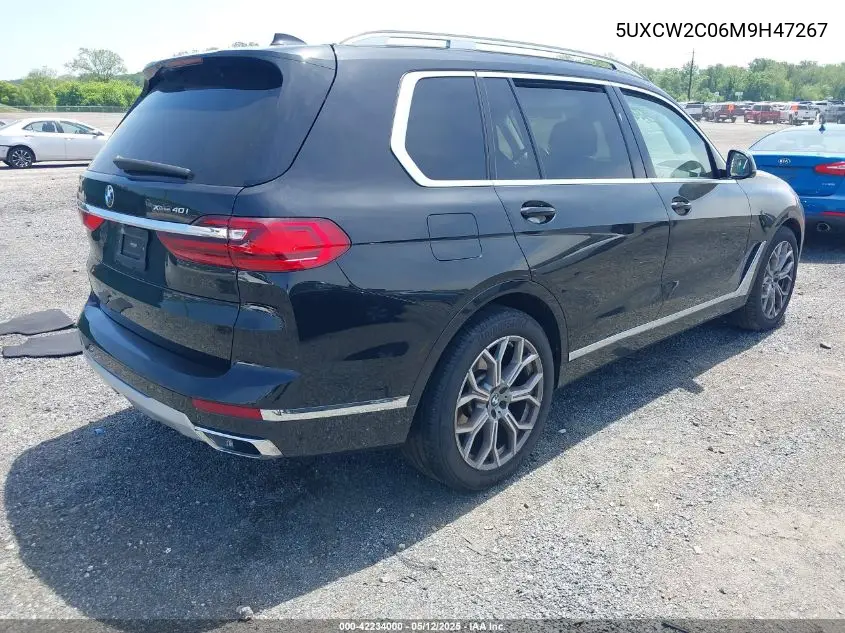 2021 BMW X7 xDrive40I VIN: 5UXCW2C06M9H47267 Lot: 42234000