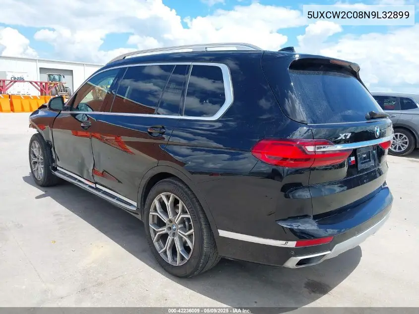 2022 BMW X7 xDrive40I VIN: 5UXCW2C08N9L32899 Lot: 42236009