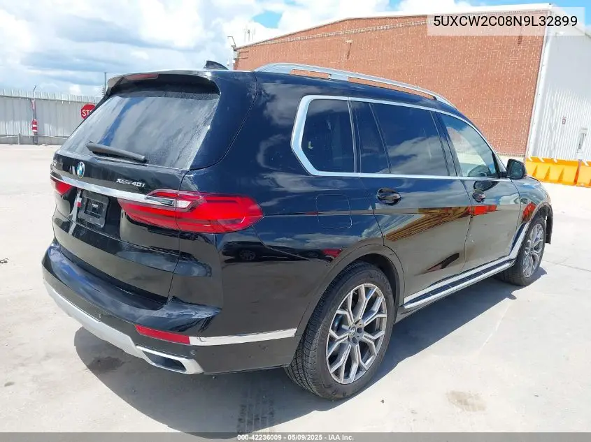 2022 BMW X7 xDrive40I VIN: 5UXCW2C08N9L32899 Lot: 42236009
