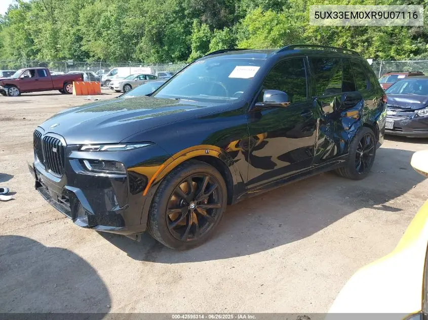 2024 BMW X7 M60I VIN: 5UX33EM0XR9U07116 Lot: 42595314