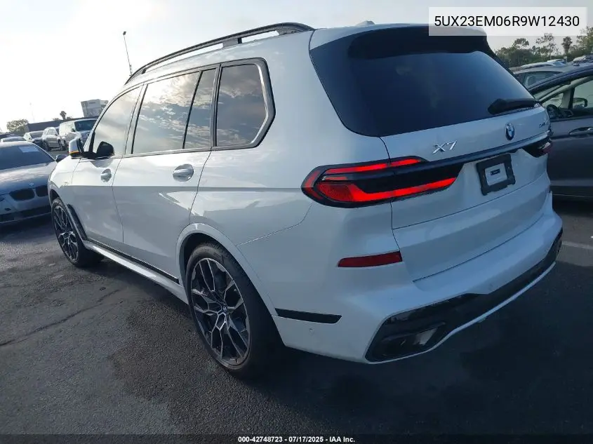 2024 BMW X7 xDrive40I VIN: 5UX23EM06R9W12430 Lot: 42748723