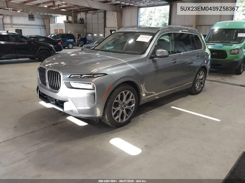 2025 BMW X7 xDrive40I VIN: 5UX23EM04S9Z58367 Lot: 42613881