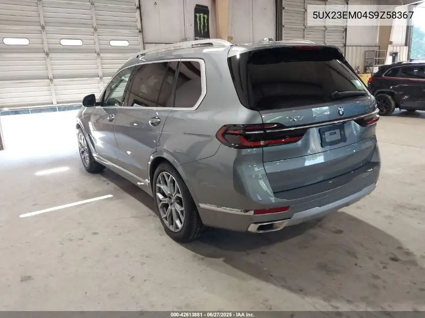 2025 BMW X7 xDrive40I VIN: 5UX23EM04S9Z58367 Lot: 42613881