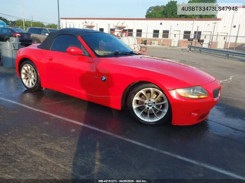 2003 BMW Z4 2.5I VIN: 4USBT33473LS47948 Lot: 42151273