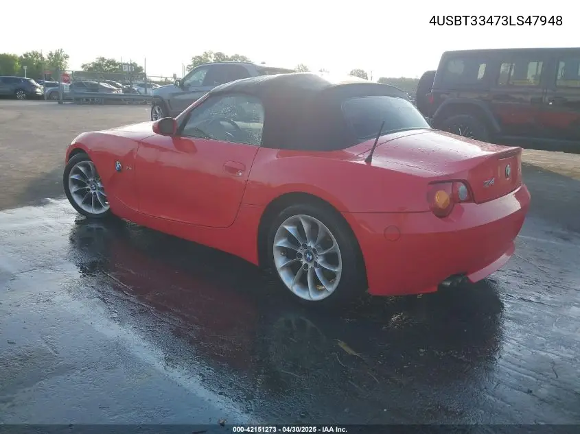 2003 BMW Z4 2.5I VIN: 4USBT33473LS47948 Lot: 42151273