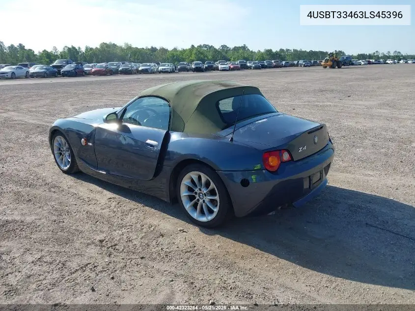 2003 BMW Z4 2.5I VIN: 4USBT33463LS45396 Lot: 42323284