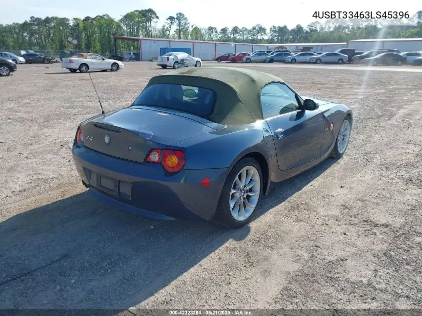 2003 BMW Z4 2.5I VIN: 4USBT33463LS45396 Lot: 42323284