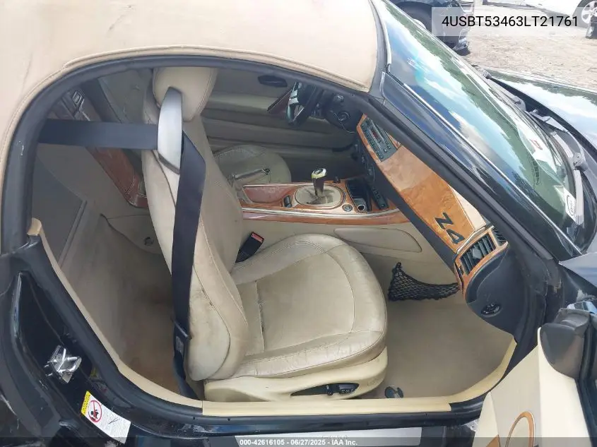 2003 BMW Z4 3.0I VIN: 4USBT53463LT21761 Lot: 42616105