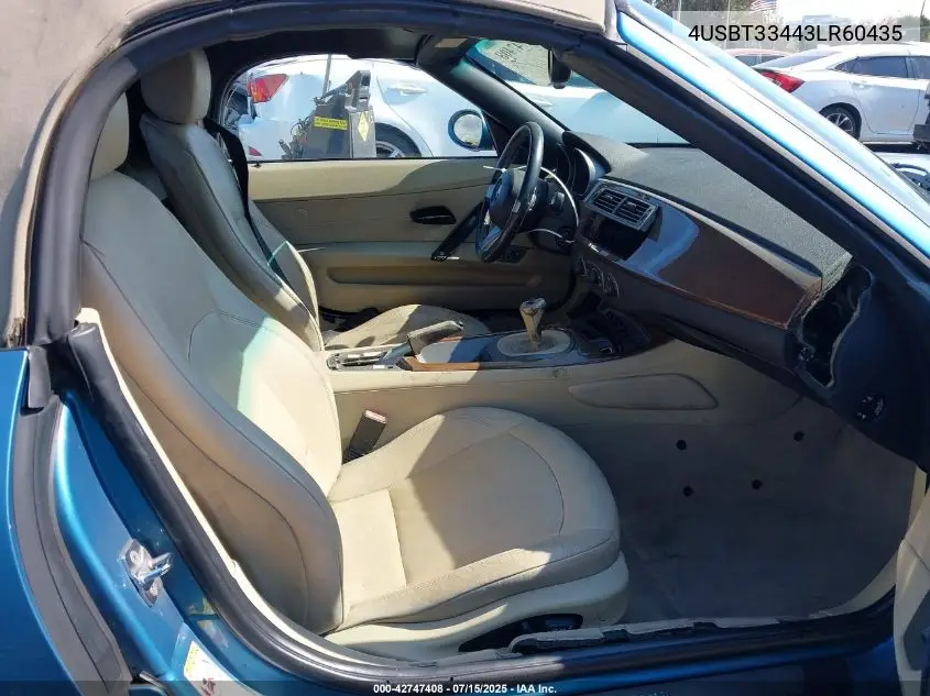 2003 BMW Z4 2.5I VIN: 4USBT33443LR60435 Lot: 42747408