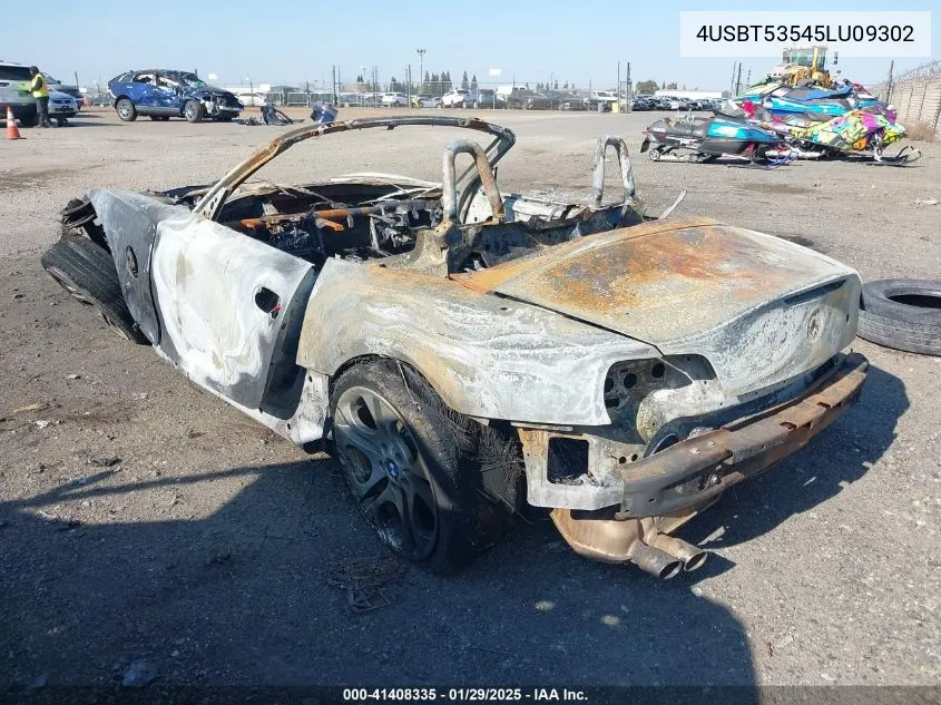 2005 BMW Z4 3.0I VIN: 4USBT53545LU09302 Lot: 41408335