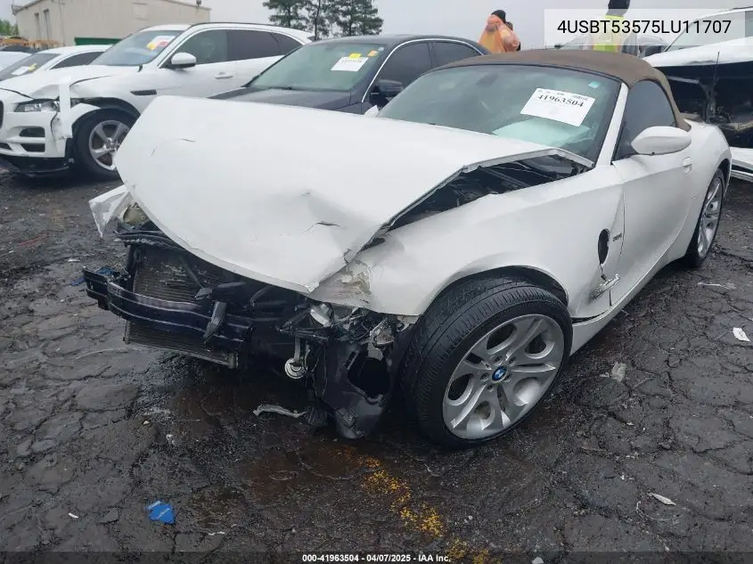2005 BMW Z4 3.0I VIN: 4USBT53575LU11707 Lot: 41963504