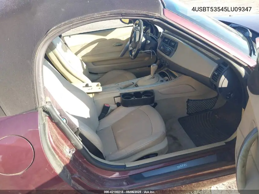 2005 BMW Z4 3.0I VIN: 4USBT53545LU09347 Lot: 42180215