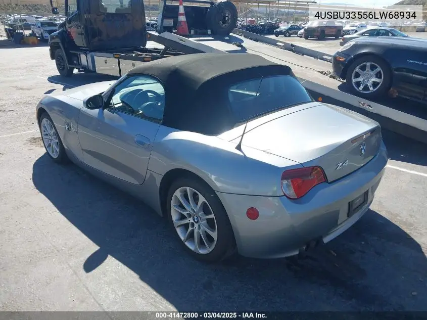 2006 BMW Z4 3.0I VIN: 4USBU33556LW68934 Lot: 41472800