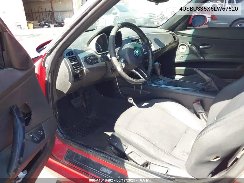 2006 BMW Z4 3.0I VIN: 4USBU335X6LW67620 Lot: 41818482